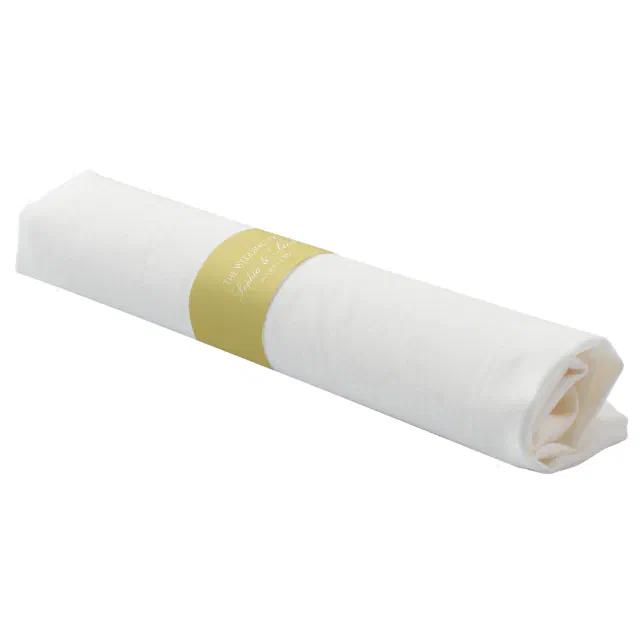 Minimal Elegant Solid Color  Napkin Bands