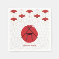 Hibachi Theme Birthday Party Private Chef Japanese Napkins