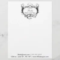 black and white Chic Business letterheads Letterhead