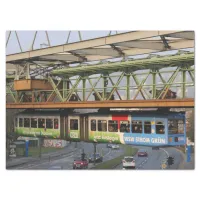 Floating Train Wuppertal Schwebebahn Germany Tissue Paper