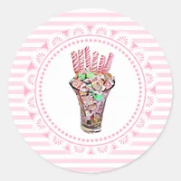 Candy Buffet Pink Whimsical Stickers