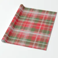 Christmas Vintage Retro Country Plaid Pattern Wrapping Paper