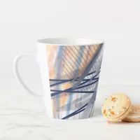 Modern Abstract Art Brushstrokes Latte Mug