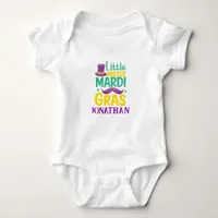 Little Mister Mardi Gras Personalized Baby Bodysuit