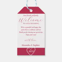 10 Fun Facts Newlyweds Couple Modern Viva Magenta Gift Tags