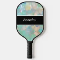 Personalized Blue Abstract Fluid Art    Pickleball Paddle