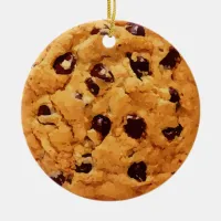 Chocolate Chip Cookie Personalized Christmas Ceramic Ornament