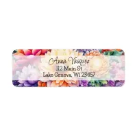 Beautiful Watercolor Floral Label