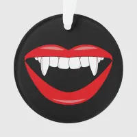 Vampire Mouth and Fangs Halloween Horror Ornament