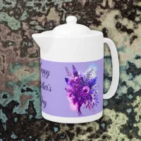 Purple & Blue Floral Happy Mother's Day | Tea Pots Teapot