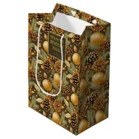 Earth Tones Christmas Pattern#29 ID1009 Medium Gift Bag