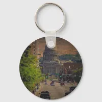 State Capital  in Boise, Idaho Keychain