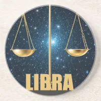 Libra astrology sign coaster