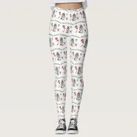 Merry Christmas Unicorn and  Holiday Candy Leggings