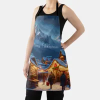 Christmas market in the mountains - custom apron