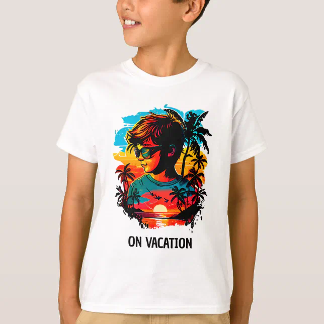 Escape to paradise | Tropical Print T-Shirt