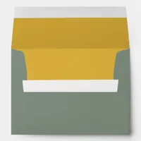 Sage Gold Insert Wedding Envelope