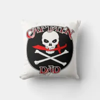 Captain Dad Throw Pillow