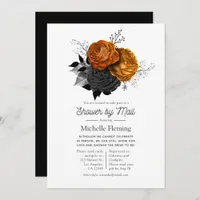 Vintage Halloween Floral Shower by Mail Invitation