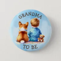 Grandma To Be | Boy's Baby Shower Button