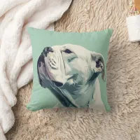 White Boxer Throw Pillow