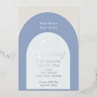 Minimalist Elegant Chic Foil Invitation