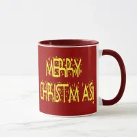 Merry Christmas Starry Night Font Mug