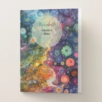 Beautiful Whimsical Colorful Back to School  Pocket Folder