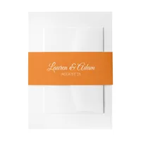 Wedding Invitation Belly Band / Wrap | Orange