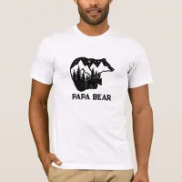 *~* AP86 PAPA BEAR Cub Moon Pines Father's Day T-Shirt