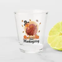 Happy Thanksgiving Typography Shot Glass
