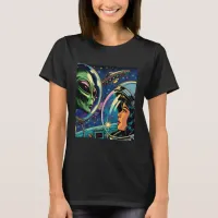 Woman Astronaut Meets Extraterrestrial Alien T-Shirt