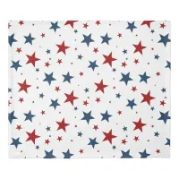 Rustic Patriotic Red White Blue Star Pattern Duvet Cover