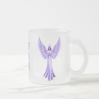 Best Mom Ever | Purple And Lilac Christmas Angel Frosted Glass Coffee Mug