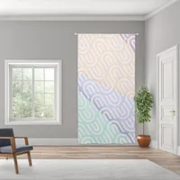 White Pattern on Pastels Background | Blackout Curtains