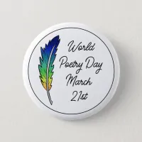 World Poetry Day | March 21st   Button