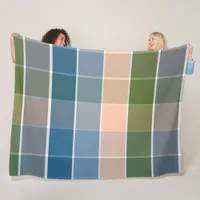 Trendy Modern color block Fleece Blanket