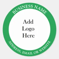 Add your Business Logo, Name and Website or Email Classic Round Sticker