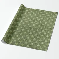 Green Christmas Burlap Wrapping Paper