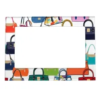 Colorful Handbags Purses Patterned Stylish Modern Magnetic Frame