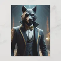 The Gentleman Wolf Postcard