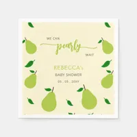 We Can Pearly Wait Fall Pear Baby Shower Napkins