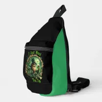 Whimsical Leprechaun Savoring A Pint Sling Bag