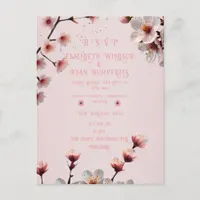 Elegant Floral Blossom Wedding Invitation Design S Postcard