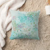 Trendy Modern Abstract Floral Throw Pillow