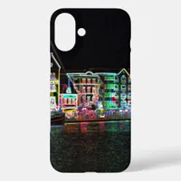 Colorful Downtown Willemstad Curacao Neon Nights iPhone 16 Plus Case