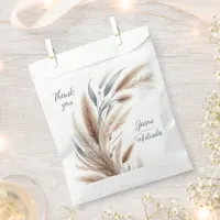 Coastal Beach Wedding Rustic Pampas Botanical  Favor Bag