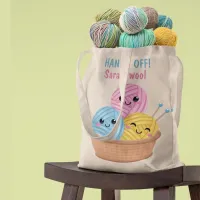 Wool knitting bag crochet yarn knitters gift