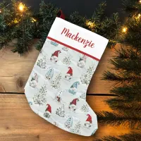 Cute Christmas Gnomes Festive Small Christmas Stocking