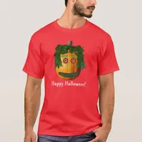 Happy Halloween - Uncut Pumpkin Face T-Shirt